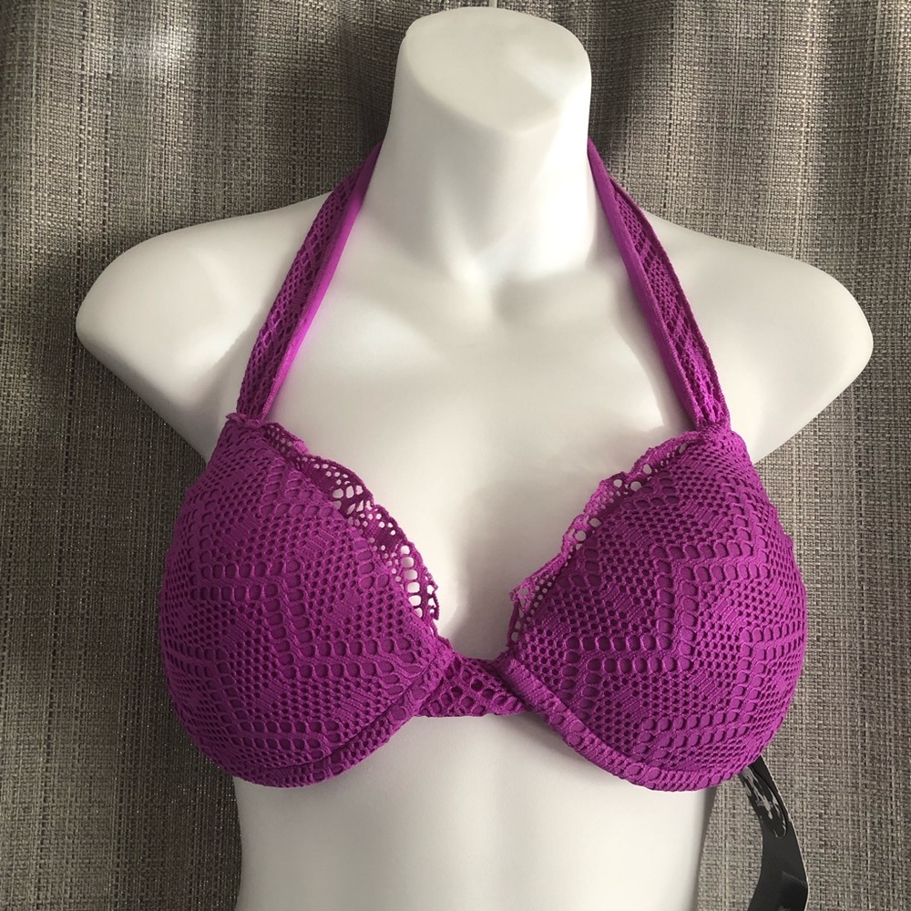 NWT Purple Push-Up Swim Top